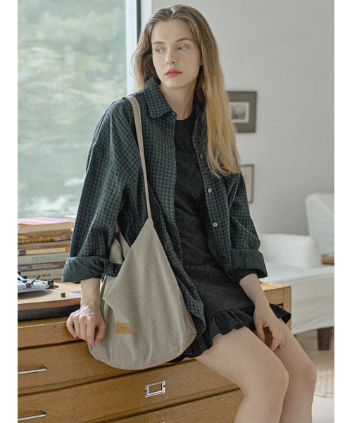 AVANT-G(アバン)の「Overfit Cotton Check Shirt - GREEN(シャツ/ブラウス・レディース・ブラウン/グリーン・FREE)」の8枚目の写真
