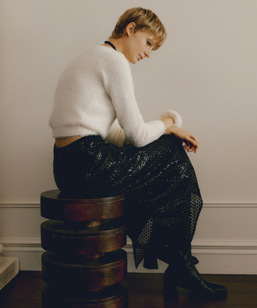 OCTETTE(オテット)の「FLOWER SPARKLE SKIRTS_BLACK(スカート・レディース・ブラック・SMALL/MEDIUM)」の6枚目の写真