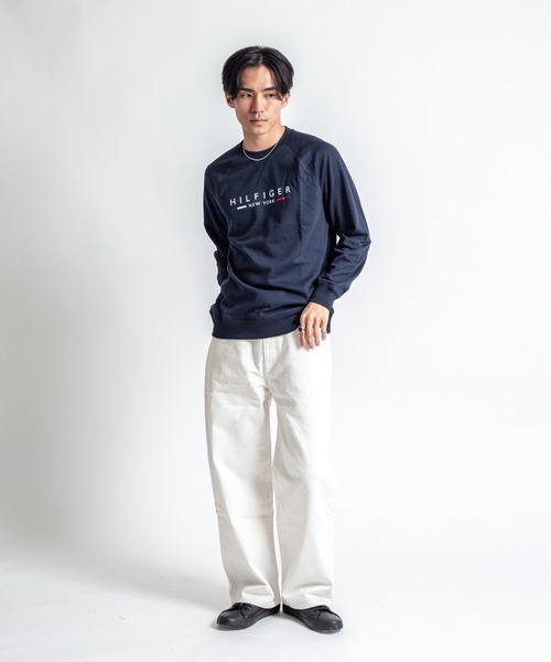 TOMMY HILFIGER(トミーヒルフィガー)の「【TOMMY HILFIGER】スウェット プルオーバー 薄手 部屋着(スウェット・メンズ・ネイビー/ワインレッド・L/XL/M)」の9枚目の写真