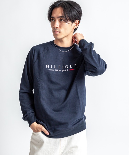TOMMY HILFIGER(トミーヒルフィガー)の「【TOMMY HILFIGER】スウェット プルオーバー 薄手 部屋着(スウェット・メンズ・ネイビー/ワインレッド・L/XL/M)」の4枚目の写真