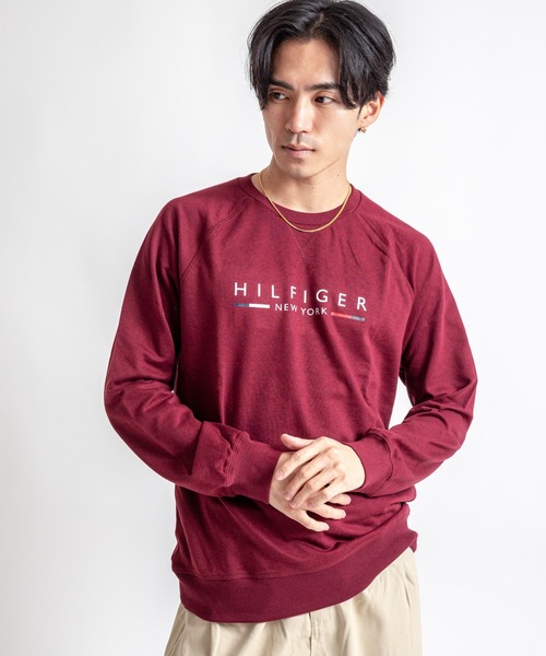 TOMMY HILFIGER(トミーヒルフィガー)の「【TOMMY HILFIGER】スウェット プルオーバー 薄手 部屋着(スウェット・メンズ・ネイビー/ワインレッド・L/XL/M)」の14枚目の写真