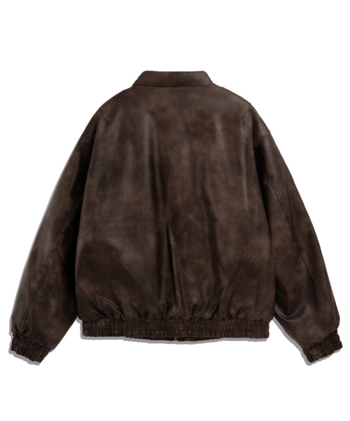 UNDEROFF(アンダーオフ)の「ヴィンテージレザーパディッドブルゾンブラック(ライダースジャケット・メンズ・ブラック・LARGE/X-LARGE/MEDIUM)」の7枚目の写真