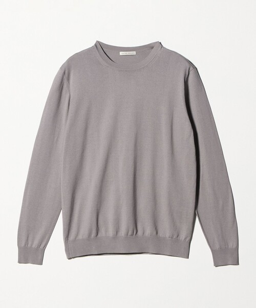 UNITED ARROWS(ユナイテッドアローズ)の「コットン ハイゲージ クルーネック ニット(ニット/セーター・メンズ・ライトグレー/オレンジ/コバルトブルー/ネイビー・M/XL/L/S)」の8枚目の写真