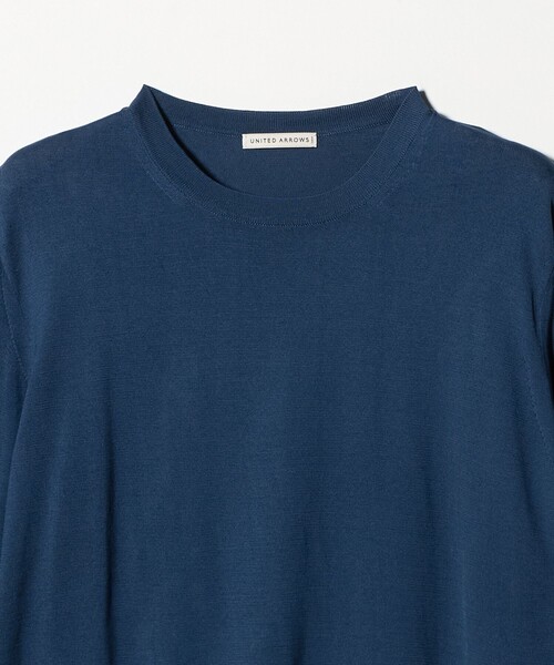 UNITED ARROWS(ユナイテッドアローズ)の「コットン ハイゲージ クルーネック ニット(ニット/セーター・メンズ・ライトグレー/オレンジ/コバルトブルー/ネイビー・M/XL/L/S)」の14枚目の写真