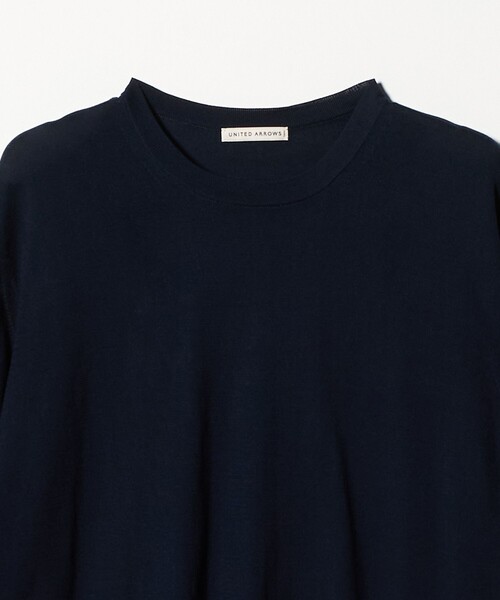 UNITED ARROWS(ユナイテッドアローズ)の「コットン ハイゲージ クルーネック ニット(ニット/セーター・メンズ・ライトグレー/オレンジ/コバルトブルー/ネイビー・M/XL/L/S)」の18枚目の写真