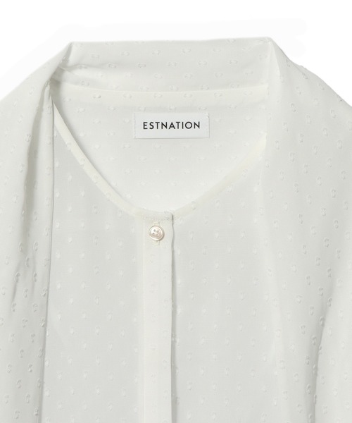 ESTNATION(エストネーション)の「ESTNATION / ドットボウタイブラウス《EXCLUSIVE》(シャツ/ブラウス・レディース・ネイビー/ホワイト・38/36)」の16枚目の写真
