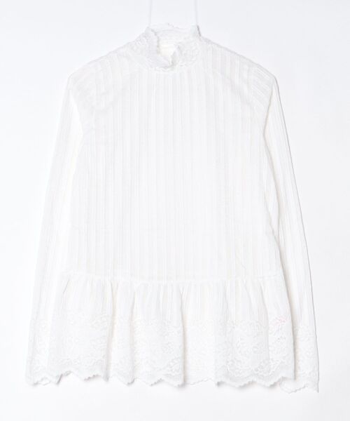 gossip!ロサンゼルス(ゴシップロサンゼルス)の「裾フリル レーストップス(Tシャツ/カットソー・レディース・オフホワイト・FREE)」の5枚目の写真
