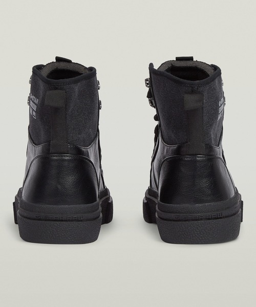 G-STAR(ジースター)の「Vodan High Basic Sneakers/ミッドカットレースアップミリタリーデザインスニーカー(スニーカー・メンズ・ブラック・43/42/40/41)」の5枚目の写真