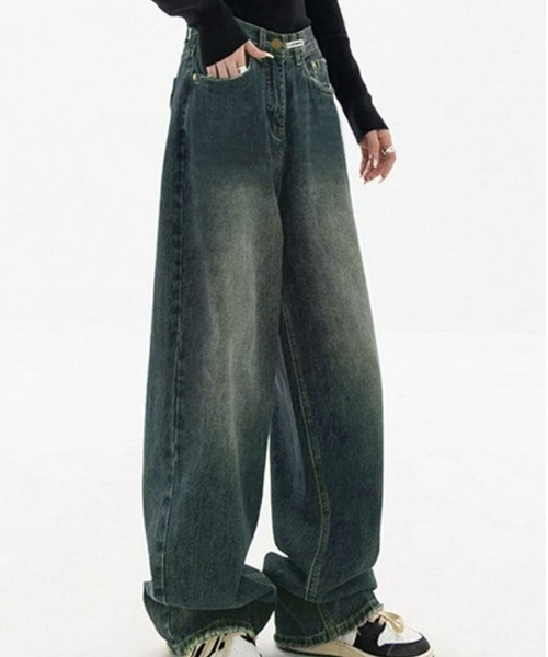 REBALANCE(リバランス)の「ルーズフストレートデニム(デニムパンツ・レディース・A・X-LARGE/LARGE/MEDIUM)」の2枚目の写真
