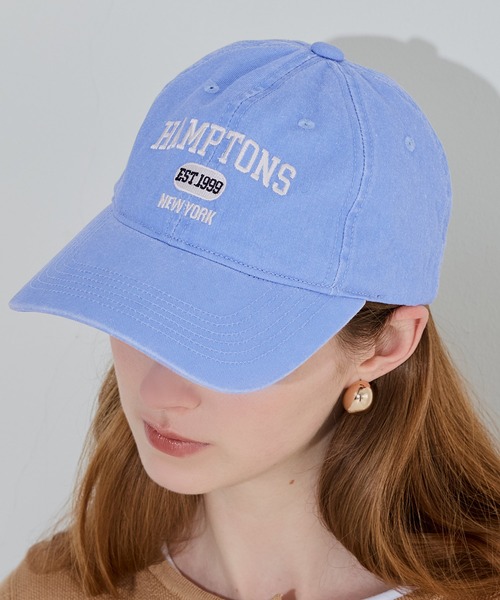 coca（coca）（コカ）の「ウォッシュ加工ロゴ刺繍キャップ（キャップ・レディース・ブルー/ベージュ・ONE SIZE）」の2枚目の写真