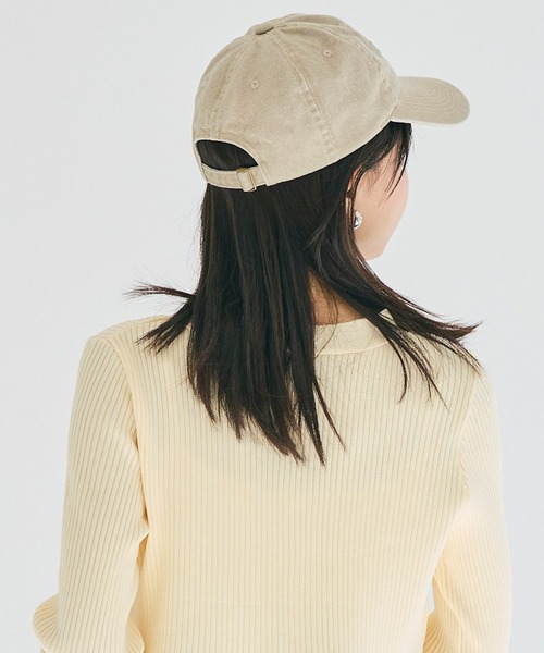 coca（coca）（コカ）の「ウォッシュ加工ロゴ刺繍キャップ（キャップ・レディース・ブルー/ベージュ・ONE SIZE）」の5枚目の写真