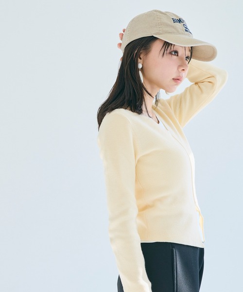 coca（coca）（コカ）の「ウォッシュ加工ロゴ刺繍キャップ（キャップ・レディース・ブルー/ベージュ・ONE SIZE）」の7枚目の写真