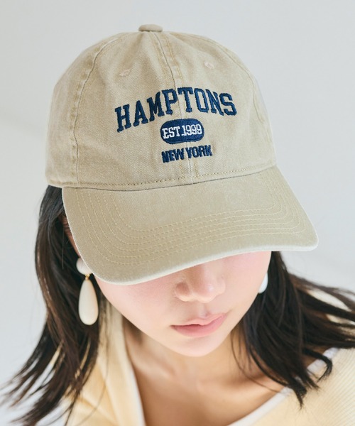 coca（coca）（コカ）の「ウォッシュ加工ロゴ刺繍キャップ（キャップ・レディース・ブルー/ベージュ・ONE SIZE）」の9枚目の写真