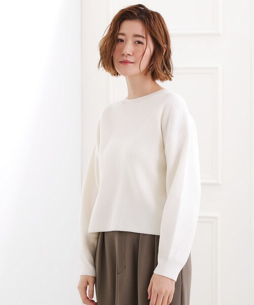 grove(グローブ)の「毎日着たくなる、もちもち畦編みニット(ニット/セーター・レディース・オフホワイト/グレー/ピンク/ブルー系その他・02/03/01/04/05)」の8枚目の写真
