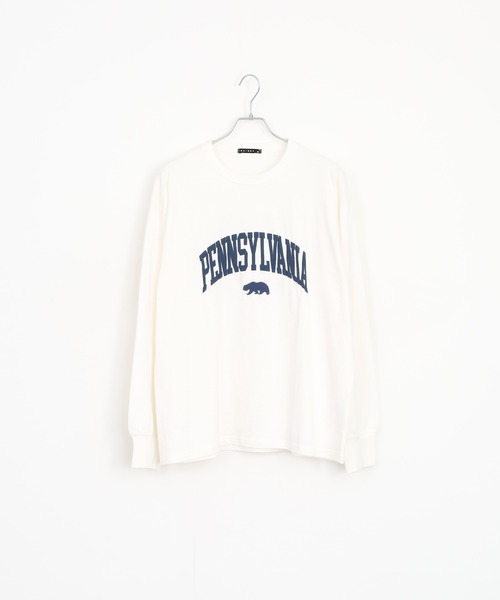 FUNALIVE(ファンアライブ)の「発砲プリント オーバーサイズロンT(Tシャツ/カットソー・メンズ・ホワイト系その他/オートミール/ラベンダー/チャコール/ブラック/杢グレー/ブラック系その他/ブラック系その他2/オフホワイト/ネイビー・M/XL/L)」の16枚目の写真