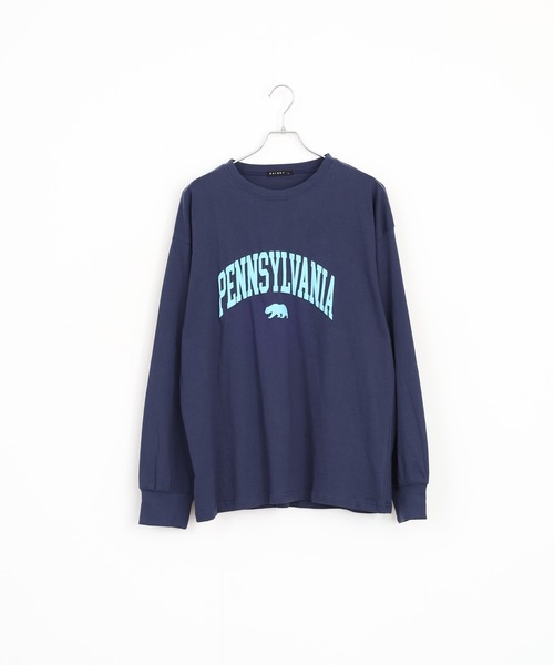 FUNALIVE(ファンアライブ)の「発砲プリント オーバーサイズロンT(Tシャツ/カットソー・メンズ・ホワイト系その他/オートミール/ラベンダー/チャコール/ブラック/杢グレー/ブラック系その他/ブラック系その他2/オフホワイト/ネイビー・M/XL/L)」の17枚目の写真