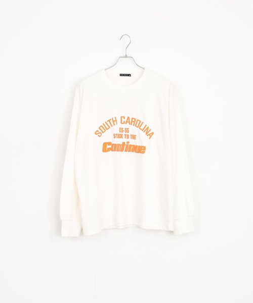 FUNALIVE(ファンアライブ)の「発砲プリント オーバーサイズロンT(Tシャツ/カットソー・メンズ・ホワイト系その他/オートミール/ラベンダー/チャコール/ブラック/杢グレー/ブラック系その他/ブラック系その他2/オフホワイト/ネイビー・M/XL/L)」の19枚目の写真