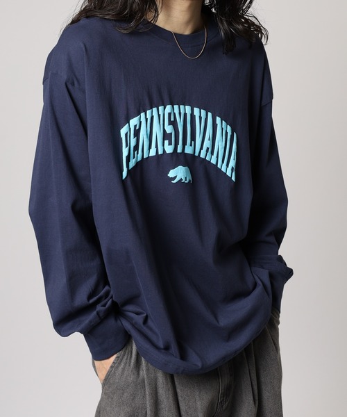 FUNALIVE(ファンアライブ)の「発砲プリント オーバーサイズロンT(Tシャツ/カットソー・メンズ・ホワイト系その他/オートミール/ラベンダー/チャコール/ブラック/杢グレー/ブラック系その他/ブラック系その他2/オフホワイト/ネイビー・M/XL/L)」の12枚目の写真