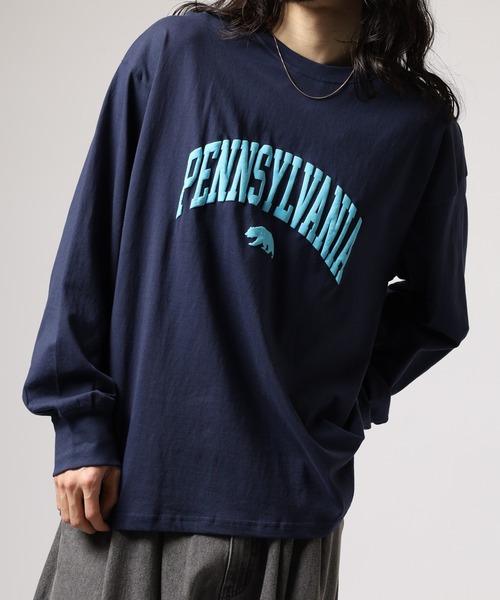 FUNALIVE(ファンアライブ)の「発砲プリント オーバーサイズロンT(Tシャツ/カットソー・メンズ・ホワイト系その他/オートミール/ラベンダー/チャコール/ブラック/杢グレー/ブラック系その他/ブラック系その他2/オフホワイト/ネイビー・M/XL/L)」の11枚目の写真