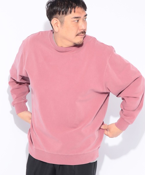 B&T CLUB(ビーティークラブ)の「トレーナー メンズ 大きいサイズ スウェット ピグメントポンチ 無地 クルーネック トレーナー B&T CLUB ビーアンドティークラブ(スウェット・メンズ・ライトグリーン/ブルー/ダークグレー/ワイン・X3(6L~7L)/X2(4L~5L)/X1(3L~4L))」の4枚目の写真