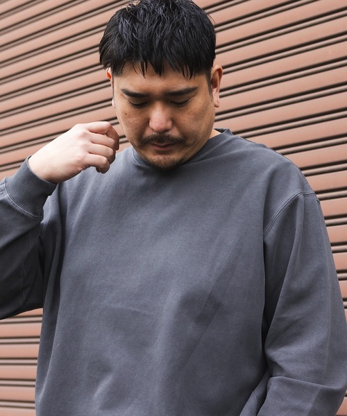 B&T CLUB(ビーティークラブ)の「トレーナー メンズ 大きいサイズ スウェット ピグメントポンチ 無地 クルーネック トレーナー B&T CLUB ビーアンドティークラブ(スウェット・メンズ・ライトグリーン/ブルー/ダークグレー/ワイン・X3(6L~7L)/X2(4L~5L)/X1(3L~4L))」の10枚目の写真