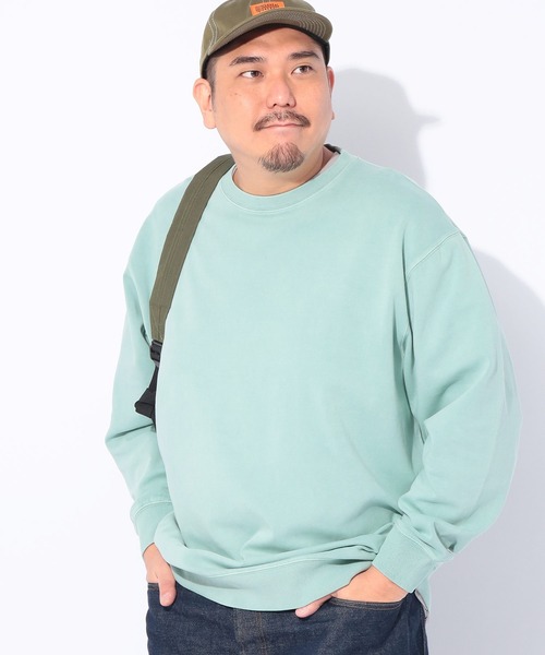 B&T CLUB(ビーティークラブ)の「トレーナー メンズ 大きいサイズ スウェット ピグメントポンチ 無地 クルーネック トレーナー B&T CLUB ビーアンドティークラブ(スウェット・メンズ・ライトグリーン/ブルー/ダークグレー/ワイン・X3(6L~7L)/X2(4L~5L)/X1(3L~4L))」の13枚目の写真
