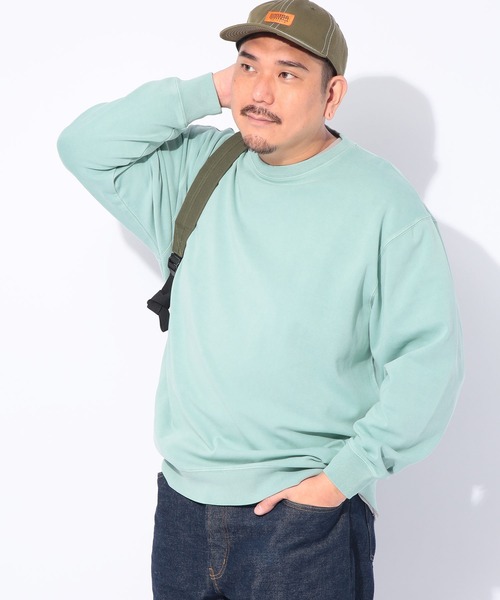 B&T CLUB(ビーティークラブ)の「トレーナー メンズ 大きいサイズ スウェット ピグメントポンチ 無地 クルーネック トレーナー B&T CLUB ビーアンドティークラブ(スウェット・メンズ・ライトグリーン/ブルー/ダークグレー/ワイン・X3(6L~7L)/X2(4L~5L)/X1(3L~4L))」の15枚目の写真