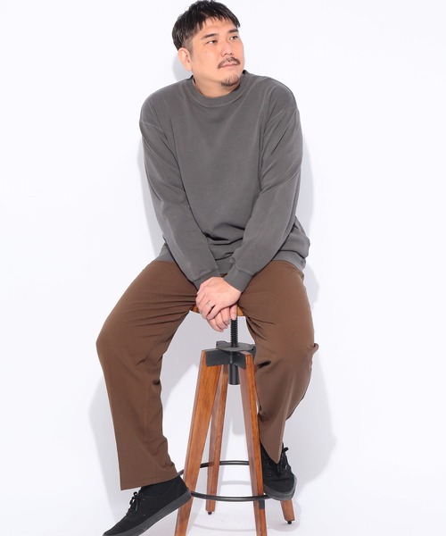 B&T CLUB(ビーティークラブ)の「トレーナー メンズ 大きいサイズ スウェット ピグメントポンチ 無地 クルーネック トレーナー B&T CLUB ビーアンドティークラブ(スウェット・メンズ・ライトグリーン/ブルー/ダークグレー/ワイン・X3(6L~7L)/X2(4L~5L)/X1(3L~4L))」の11枚目の写真