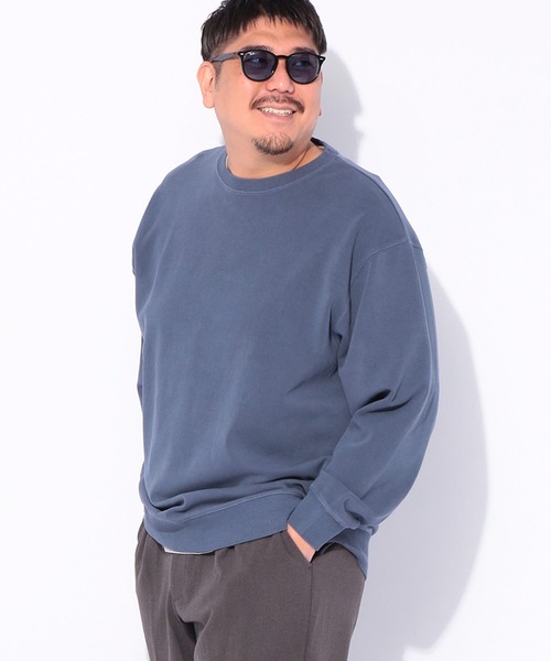 B&T CLUB(ビーティークラブ)の「トレーナー メンズ 大きいサイズ スウェット ピグメントポンチ 無地 クルーネック トレーナー B&T CLUB ビーアンドティークラブ(スウェット・メンズ・ライトグリーン/ブルー/ダークグレー/ワイン・X3(6L~7L)/X2(4L~5L)/X1(3L~4L))」の20枚目の写真