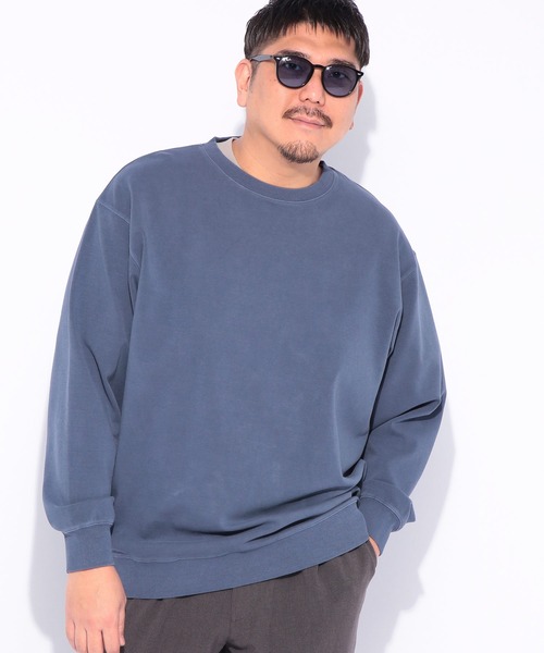 B&T CLUB(ビーティークラブ)の「トレーナー メンズ 大きいサイズ スウェット ピグメントポンチ 無地 クルーネック トレーナー B&T CLUB ビーアンドティークラブ(スウェット・メンズ・ライトグリーン/ブルー/ダークグレー/ワイン・X3(6L~7L)/X2(4L~5L)/X1(3L~4L))」の18枚目の写真