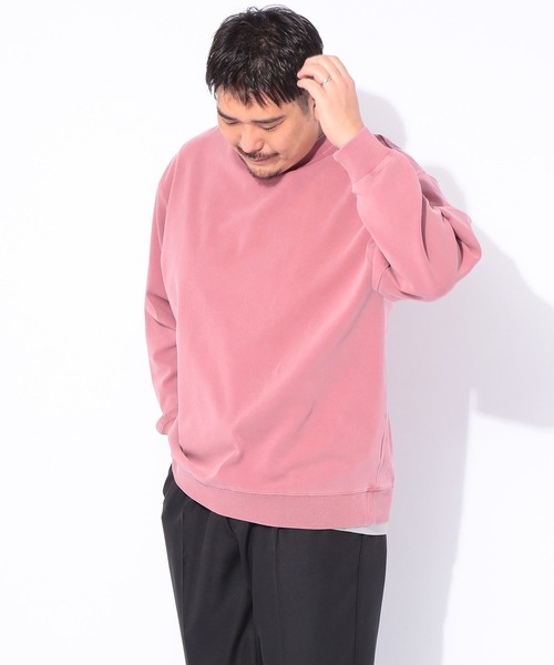 B&T CLUB(ビーティークラブ)の「トレーナー メンズ 大きいサイズ スウェット ピグメントポンチ 無地 クルーネック トレーナー B&T CLUB ビーアンドティークラブ(スウェット・メンズ・ライトグリーン/ブルー/ダークグレー/ワイン・X3(6L~7L)/X2(4L~5L)/X1(3L~4L))」の22枚目の写真