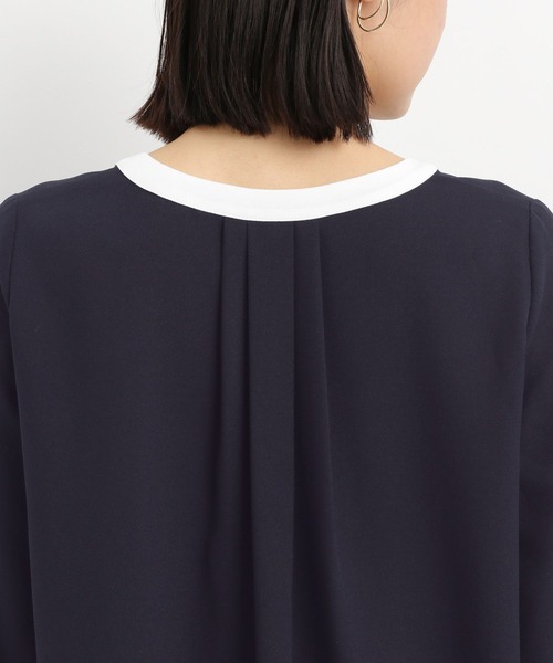 Andemiu（アンデミュウ）の「スキッパーブラウス646222（シャツ/ブラウス・レディース・ネイビー/グリーン・FREE）」の20枚目の写真