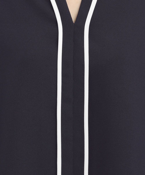 Andemiu（アンデミュウ）の「スキッパーブラウス646222（シャツ/ブラウス・レディース・ネイビー/グリーン・FREE）」の21枚目の写真