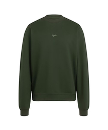 コットンクルーネックスウェットシャツオリーブ