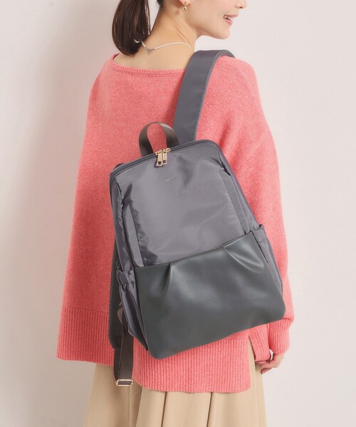 ITS'DEMO(イッツデモ)の「【収納アドバイザー監修】バルーンリュック(バックパック/リュック・レディース・グレー/ベージュ/ブラック・00)」の3枚目の写真