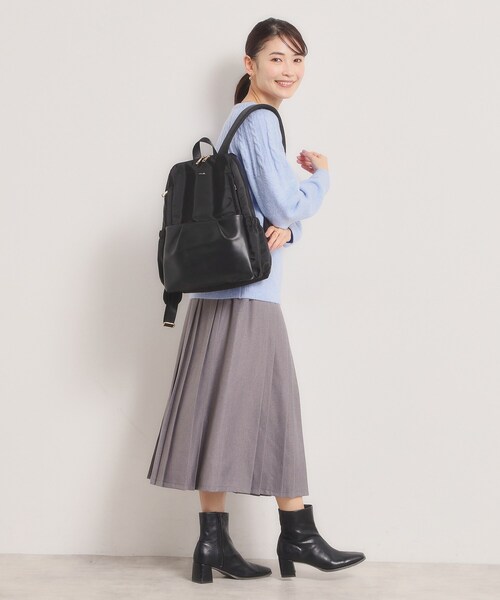 ITS'DEMO(イッツデモ)の「【収納アドバイザー監修】バルーンリュック(バックパック/リュック・レディース・グレー/ベージュ/ブラック・00)」の7枚目の写真