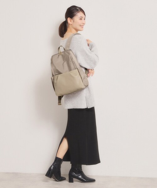 ITS'DEMO(イッツデモ)の「【収納アドバイザー監修】バルーンリュック(バックパック/リュック・レディース・グレー/ベージュ/ブラック・00)」の9枚目の写真