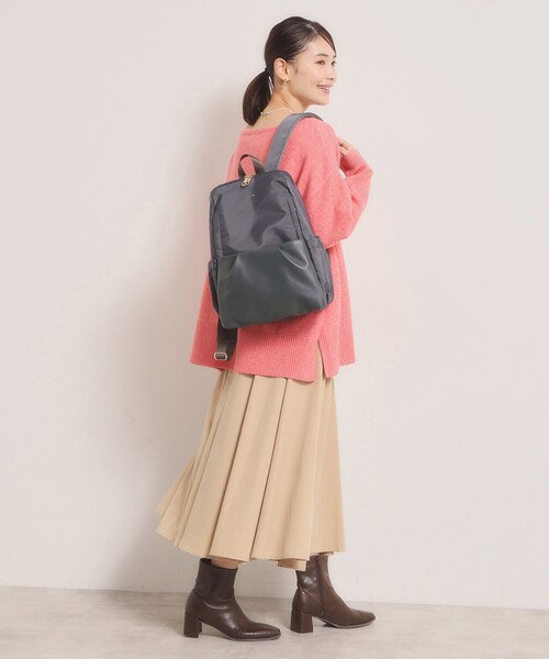 ITS'DEMO(イッツデモ)の「【収納アドバイザー監修】バルーンリュック(バックパック/リュック・レディース・グレー/ベージュ/ブラック・00)」の12枚目の写真