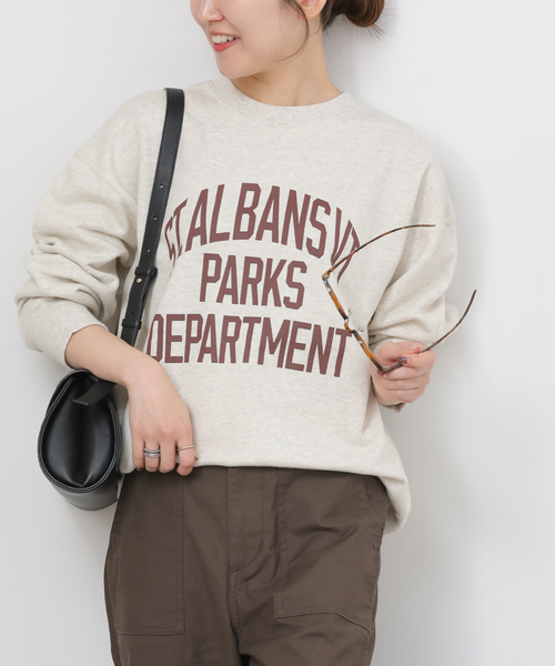 JOURNAL STANDARD relume(ジャーナルスタンダード レリューム)の「《WEB限定追加4》ST.ALBANSロゴスウェット(スウェット・レディース・グレー/オートミール/ネイビー・FREE)」の3枚目の写真