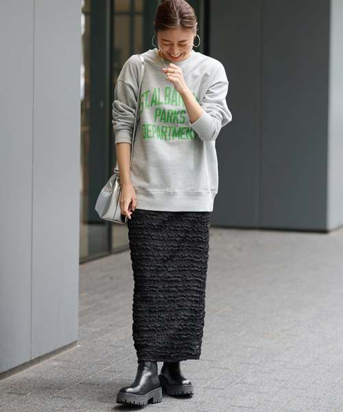 JOURNAL STANDARD relume(ジャーナルスタンダード レリューム)の「《WEB限定追加4》ST.ALBANSロゴスウェット(スウェット・レディース・グレー/オートミール/ネイビー・FREE)」の18枚目の写真