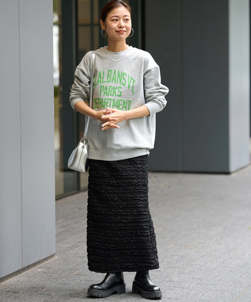 JOURNAL STANDARD relume(ジャーナルスタンダード レリューム)の「《WEB限定追加4》ST.ALBANSロゴスウェット(スウェット・レディース・グレー/オートミール/ネイビー・FREE)」の20枚目の写真