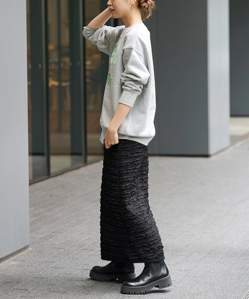 JOURNAL STANDARD relume(ジャーナルスタンダード レリューム)の「《WEB限定追加4》ST.ALBANSロゴスウェット(スウェット・レディース・グレー/オートミール/ネイビー・FREE)」の21枚目の写真