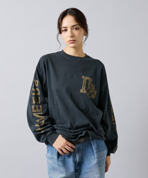 REMI RELIEF（レミレリーフ）の「【REMI RELIEF / レミ レリーフ】  HARD SP加工 20/天竺 ロングスリーブTシャツ（IL）RN30389133／ユニセックス（Tシャツ/カットソー・メンズ・ブラック/ベージュ/アイボリー・M/L）」の3枚目の写真