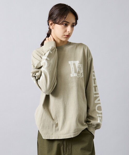 REMI RELIEF（レミレリーフ）の「【REMI RELIEF / レミ レリーフ】  HARD SP加工 20/天竺 ロングスリーブTシャツ（IL）RN30389133／ユニセックス（Tシャツ/カットソー・メンズ・ブラック/ベージュ/アイボリー・M/L）」の18枚目の写真
