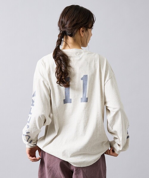 REMI RELIEF（レミレリーフ）の「【REMI RELIEF / レミ レリーフ】  HARD SP加工 20/天竺 ロングスリーブTシャツ（IL）RN30389133／ユニセックス（Tシャツ/カットソー・メンズ・ブラック/ベージュ/アイボリー・M/L）」の12枚目の写真