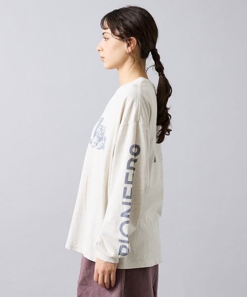 REMI RELIEF（レミレリーフ）の「【REMI RELIEF / レミ レリーフ】  HARD SP加工 20/天竺 ロングスリーブTシャツ（IL）RN30389133／ユニセックス（Tシャツ/カットソー・メンズ・ブラック/ベージュ/アイボリー・M/L）」の13枚目の写真