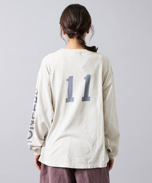 REMI RELIEF（レミレリーフ）の「【REMI RELIEF / レミ レリーフ】  HARD SP加工 20/天竺 ロングスリーブTシャツ（IL）RN30389133／ユニセックス（Tシャツ/カットソー・メンズ・ブラック/ベージュ/アイボリー・M/L）」の14枚目の写真