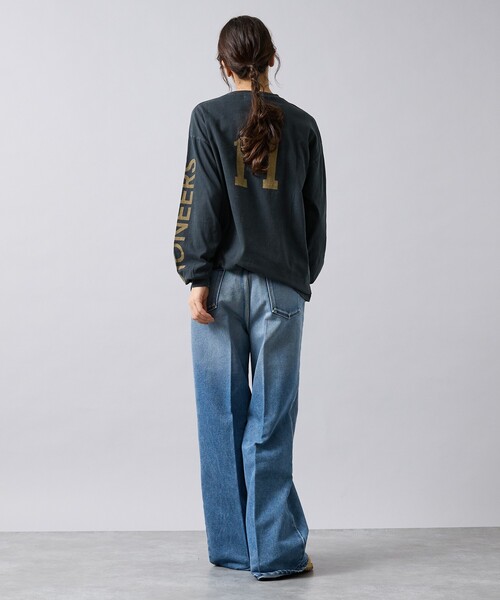 REMI RELIEF（レミレリーフ）の「【REMI RELIEF / レミ レリーフ】  HARD SP加工 20/天竺 ロングスリーブTシャツ（IL）RN30389133／ユニセックス（Tシャツ/カットソー・メンズ・ブラック/ベージュ/アイボリー・M/L）」の4枚目の写真