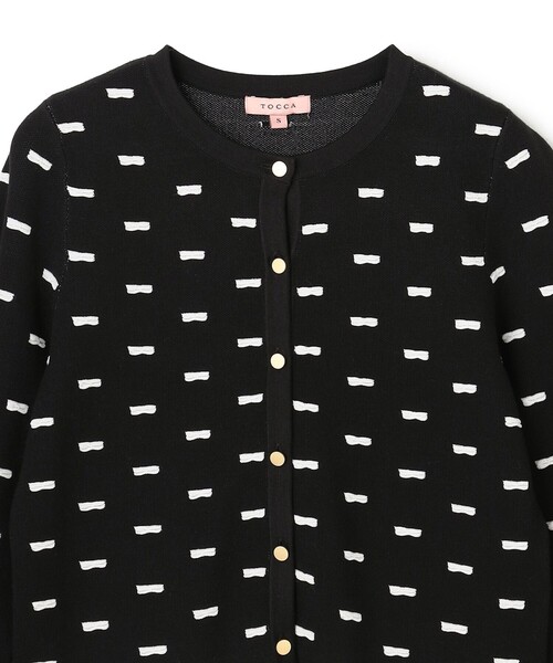 TOCCA(トッカ)の「RIBBON BLOOM カーディガン(ニット/セーター・レディース・ブラック系/ピンク系・SMALL/MEDIUM)」の3枚目の写真