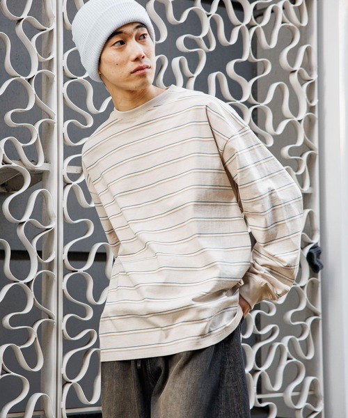 USAコットンボーダーロンT（Tシャツ/カットソー）｜niko and